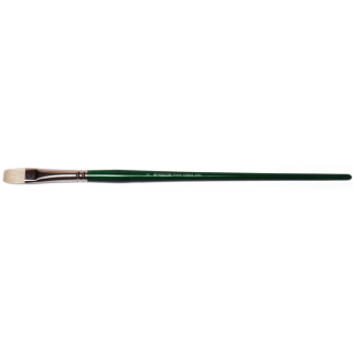 Пензель щетина плоска Classic 2402F №12 довга ручка KOLOS