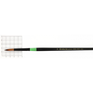 Пензель синтетика кругла Green stripe 1019 №10 довга ручка KOLOS