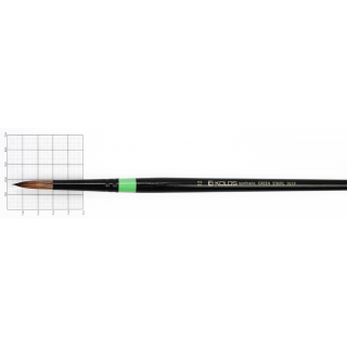 Пензель синтетика кругла Green stripe 1019 №12 довга ручка KOLOS