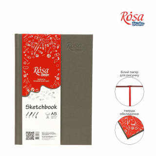 Блокнот 100г/м2 96л. сірий ROSA Studio