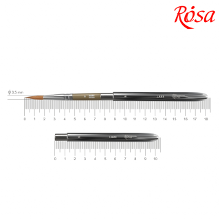 Пензель мікс соболь/синтетика круглий TRAVEL BRUSH LAKE 178 № 6 коротка ручка ROSA