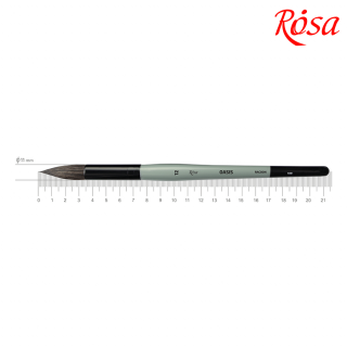 Пензель єнот круглий OASIS 188 № 12 коротка ручка ROSA