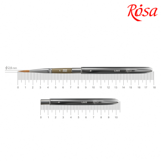 Пензель мікс соболь/синтетика круглий TRAVEL BRUSH LAKE 178 № 4 коротка ручка ROSA