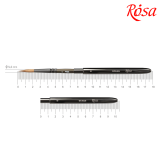 Пензель соболь круглий TRAVEL BRUSH OCEAN 168 № 8 коротка ручка ROSA