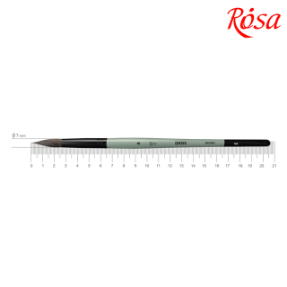 Пензель єнот круглий OASIS 188 № 8 коротка ручка ROSA