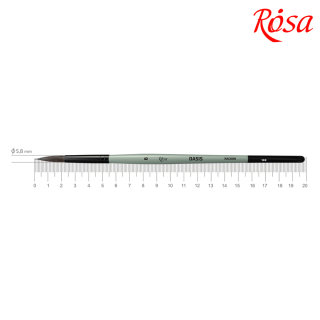 Пензель єнот круглий OASIS 188 № 6 коротка ручка ROSA