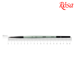 Пензель єнот круглий OASIS 188 № 2 коротка ручка ROSA