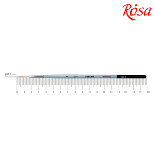 Пензель синтетика кругла лайнер STREAM 123/7 № 3 коротка ручка ROSA