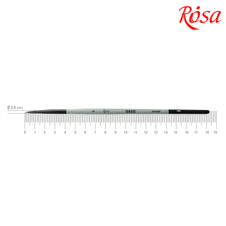 Пензель єнот круглий OASIS 188 № 1 коротка ручка ROSA