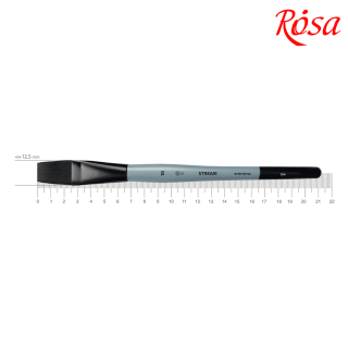Пензель синтетика плоска STREAM 134 № 10 коротка ручка ROSA