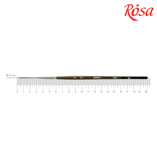 Пензель соболь круглий лайнер INFINITY 128 № 3 коротка ручка ROSA