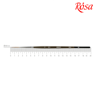 Пензель соболь круглий лайнер INFINITY 128 № 1 коротка ручка ROSA