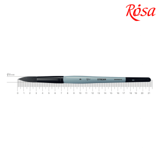 Пензель синтетика кругла STREAM 132 № 9 коротка ручка ROSA