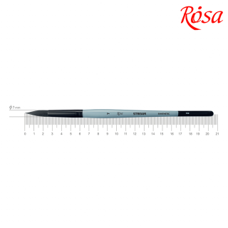 Пензель синтетика кругла STREAM 132 № 7 коротка ручка ROSA