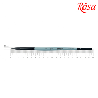 Пензель синтетика кругла STREAM 132 № 6 коротка ручка ROSA