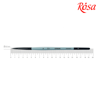 Пензель синтетика кругла STREAM 132 № 4 коротка ручка ROSA