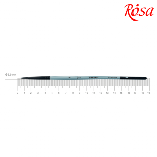 Пензель синтетика кругла STREAM 132 № 3 коротка ручка ROSA