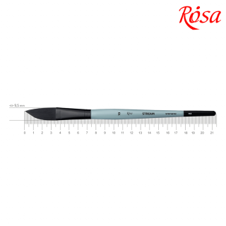 Пензель синтетика саблевидна плоска даггер STREAM 143 № 10 коротка ручка ROSA