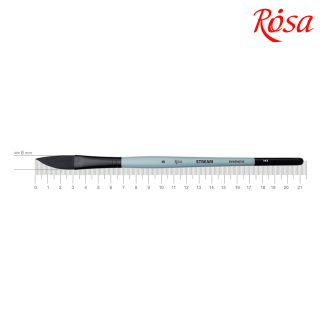 Пензель синтетика саблевидна плоска даггер STREAM 143 № 8 коротка ручка ROSA