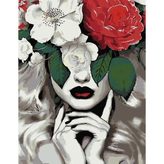 Картина за номерами „Flower Queen“ 35×45см ROSA START