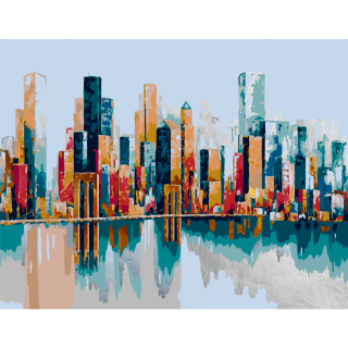 Картина за номерами „Golden City“ 35×45см ROSA START