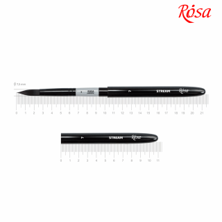 Пензель синтетика кругла TRAVEL BRUSH STREAM 158 № 7 коротка ручка ROSA