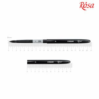 Пензель синтетика кругла TRAVEL BRUSH STREAM 158 № 5 коротка ручка ROSA