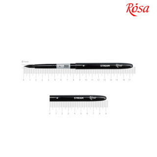 Пензель синтетика кругла TRAVEL BRUSH STREAM 158 № 4 коротка ручка ROSA