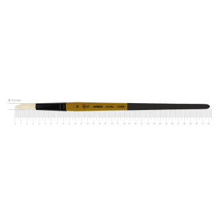 Пензель щетина кругла AMBER 2306R №10 довга ручка ROSA