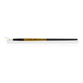 Пензель щетина кругла AMBER 2306R №6 довга ручка ROSA