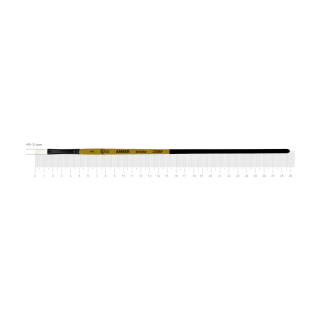 Пензель щетина плоска AMBER 2306F №2 довга ручка ROSA