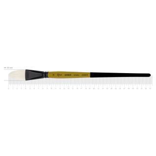 Пензель щетина овальна AMBER 2306FR №12 довга ручка ROSA
