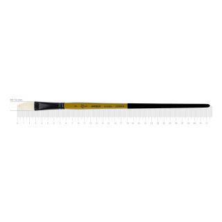 Пензель щетина овальна AMBER 2306FR №8 довга ручка ROSA