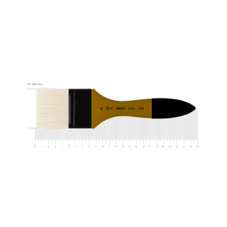 Пензель щетина флейц AMBER 2306 №60 коротка ручка ROSA