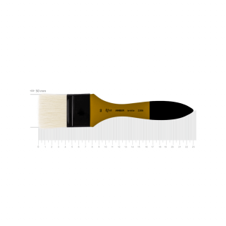Пензель щетина флейц AMBER 2306 №50 коротка ручка ROSA