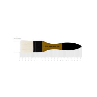 Пензель щетина флейц AMBER 2306 №40 коротка ручка ROSA