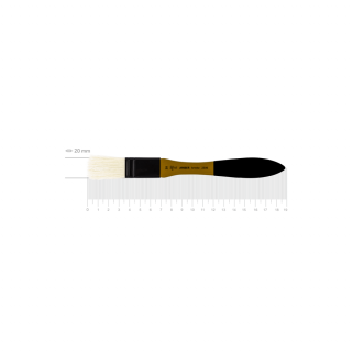 Пензель щетина флейц AMBER 2306 №20 коротка ручка ROSA