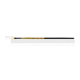 Пензель щетина віялова AMBER 2306FN №2 довга ручка ROSA