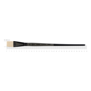 Пензель синтетика плоска TERRA 1608F №12 довга ручка ROSA