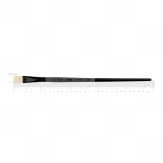 Пензель синтетика плоска TERRA 1608F №8 довга ручка ROSA