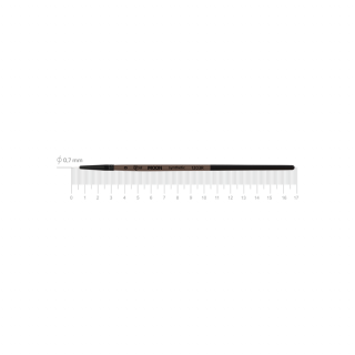 Пензель синтетика кругла MOON 1203R коротка ручка ROSA