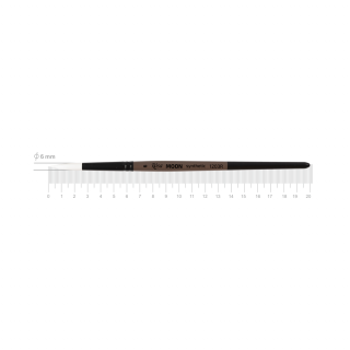 Пензель синтетика кругла MOON 1203R №6 коротка ручка ROSA