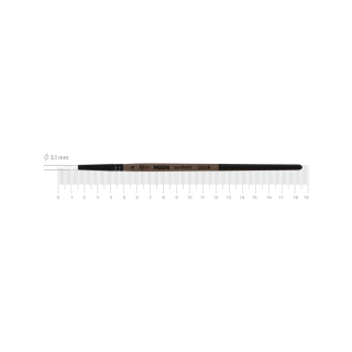 Пензель синтетика кругла MOON 1203R №4 коротка ручка ROSA