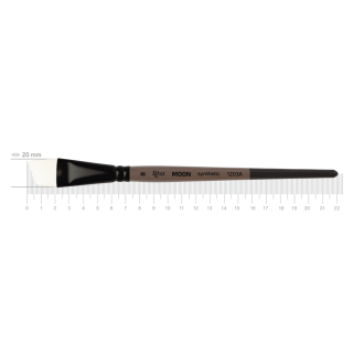 Пензель синтетика кутова MOON 1203A №8 коротка ручка ROSA