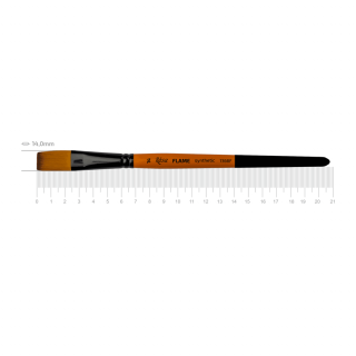 Пензель синтетика плоска FLAME 1368F №14 коротка ручка ROSA