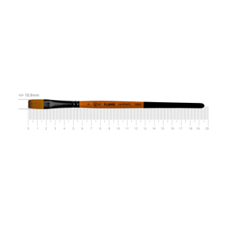 Пензель синтетика плоска FLAME 1368F №7 коротка ручка ROSA
