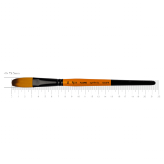 Пензель синтетика овальна FLAME 1368FR №18 коротка ручка ROSA