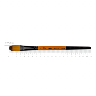 Пензель синтетика овальна FLAME 1368FR №16 коротка ручка ROSA