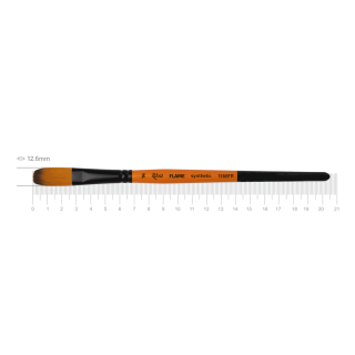 Пензель синтетика овальна FLAME 1368FR №14 коротка ручка ROSA