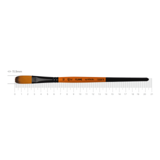 Пензель синтетика овальна FLAME 1368FR №12 коротка ручка ROSA